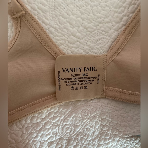 Vanity fair 36C bra full figure smoothing underwire bra - Picture 2 of 5